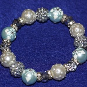 Kate & Macy Glass Bead Hand Painted Bracelet